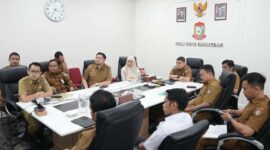 Foto: Wali Kota Makassar Munafri Arifuddin, saat rapat koordinasi virtual bersama Ramboll dan ASEAN Australia Smart Cities Trust Fund (AASCTF)