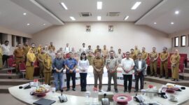 Foto: Wali Kota Makassar, Munafri Arifuddin dalam Rapat Koordinasi bersama Staf Khusus Kementerian ATR/BPN Bidang Reforma Agraria, Rezka Oktoberia, serta Kepala Kantor Pertanahan Kota Makassar, Adri Virly Rachman