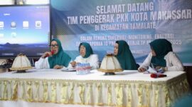 Foto: Tim Penggerak Pemberdayaan dan Kesejahteraan Keluarga (TP PKK) Kota Makassar saat  Supervisi, Monitoring, Evaluasi, dan Pelaporan (SMEP) TP PKK Kota Makassar yang digelar di Sekretariat TP PKK Kecamatan Tamalate