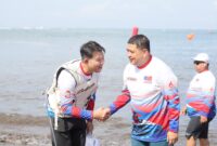 Foto: Wali Kota Makassar, Munafri Arifuddin di kegiatan International Jetski Championship 2025 di Pantai Biru