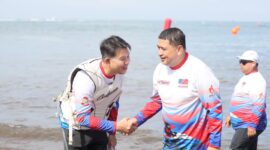 Foto: Wali Kota Makassar, Munafri Arifuddin di kegiatan International Jetski Championship 2025 di Pantai Biru