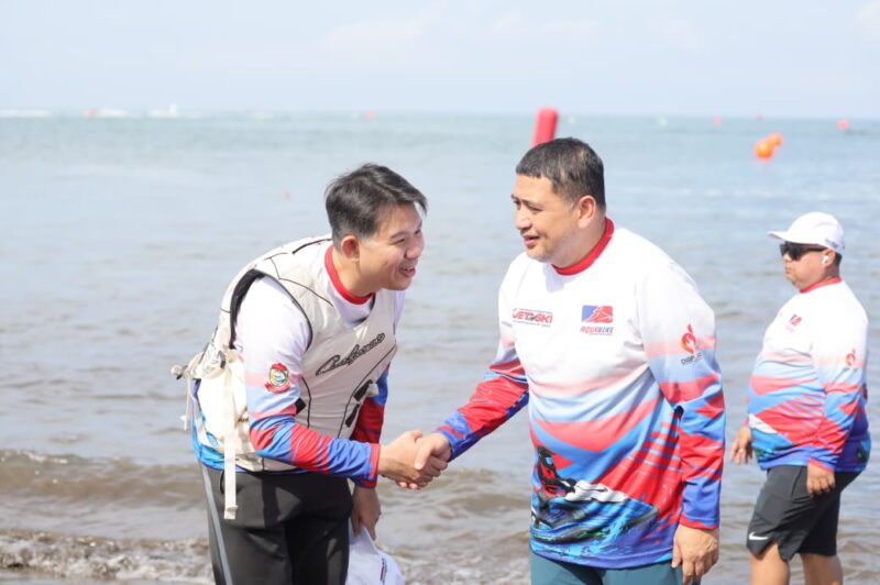 Foto: Wali Kota Makassar, Munafri Arifuddin di kegiatan International Jetski Championship 2025 di Pantai Biru