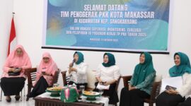 Foto: TP PKK Kota Makassar saat melakukan Supervisi, Monitoring, Evaluasi, dan Pelaporan (SMEP) TP PKK Kota Makassar yang digelar di Gedung PKK Kecamatan Kepulauan Sangkarrang