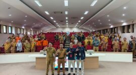 Peserta Bimtek Penyelenggaraan Statistik Sektoral bersama Dinas Kominfo Makassar di Ruang Sipakatau, Balai Kota, Senin (27/10/2025).