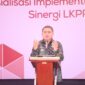 Foto: Wali Kota Makassar, Munafri Arifuddin saat memberikan sambutan pada Sosialisasi Implementasi Peraturan Presiden (Perpres) Nomor 46 Tahun 2025 tentang Sinergi LKPP dalam Peningkatan Penggunaan Produk Dalam Negeri