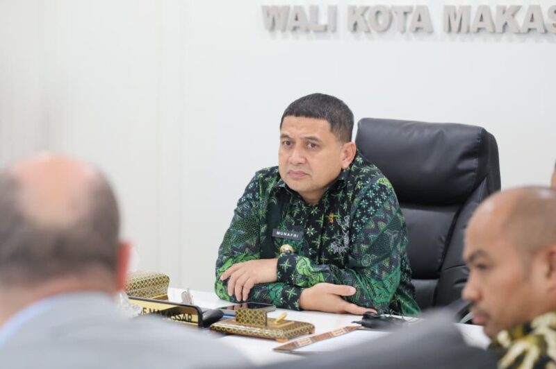 Foto: Wali Kota Makassar, Munafri Arifuddin saat memimpin langsung Rapat Koordinasi terkait program Makassar Livable City Plan (MLCP) bersama perwakilan Ramboll Australia, ASEAN Australia Smart Cities Trust Fund (AAS CTF)