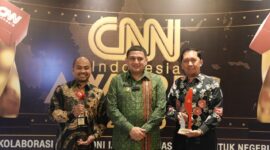 Foto: Wali Kota Makassar Munafri Arifuddin sesaat setelah menerima penghargaan CNN Indonesia Award 2025