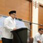 Foto: Wali Kota Makassar, Munafri Arifuddin saat memberi sambutan pada penutupan Pelatihan Pengurus Masjid se-Kota Makassar