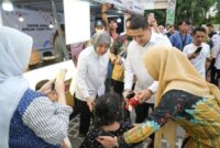 Foto: Wali Kota Makassar, Munafri Arifuddin bersama Wakil Wali Kota Makassar, Aliyah Mustika Ilham dalam kegiatan kegiatan UMKM Fiesta yang digelar oleh Dinas Koperasi dan UKM Kota Makassar di Plaza Mall Ratu Indah