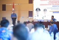 Foto: Sekretaris Daerah (Sekda) Kota Makassar, Andi Zulkifly saat memberikan sambutan dalam kegiatan Sosialisasi dan Launching Gerakan Ayah Teladan Indonesia (GATI) 