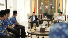 Foto: Wali Kota Makassar, Munafri Arifuddin saat menerima audiensi kepala Kantor Kementerian Agama (Kemenag) Kota Makassar