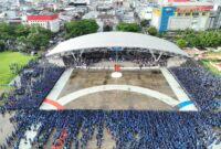 Foto; Suasana pelantikan PPPK Pemerintah Kota Makassar di lapangan Karebosi