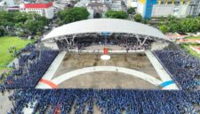 Foto; Suasana pelantikan PPPK Pemerintah Kota Makassar di lapangan Karebosi