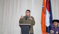 Foto: Wali Kota Makassar, Munafri Arifuddin saat menyampaikan Orasi Ilmiah