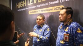 Foto: Wali Kota Makassar, Munafri Arifuddin saat menghadiri High Level Meeting Tim Percepatan dan Perluasan Digitalisasi Daerah (TP2DD) Kota Makassar Anggaran 2025