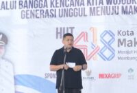 Foto: Wali Kota Makassar, Munafri Arifuddin dalam kegiatan senam massal bersama ribuan lansia dalam acara bertema "Lansia Sehat, Bahagia, dan Produktif untuk Makassar Mulia
