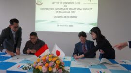 Foto: Wali Kota Makassar, Munafri Arifuddin bersama Nihon Suido Consultants Co., LTD