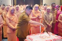 Foto: Wali Kota Makassar, Munafri Arifuddin, pada peringatan Hari Ulang Tahun Dharma Wanita Persatuan Kota Makassar ke-26