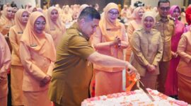 Foto: Wali Kota Makassar, Munafri Arifuddin, pada peringatan Hari Ulang Tahun Dharma Wanita Persatuan Kota Makassar ke-26