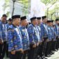 Foto: Suasana upacara  peringatan Hari Ulang Tahun ke-54 Korps Pegawai Republik Indonesia (KORPRI) Tahun 2025 di halaman Kantor Balai Kota Makassar