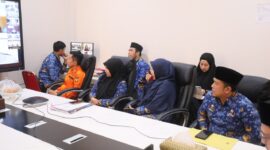 Foto: Jajaran kepala SKPD Pemerintah Kota Makassar saat mengikuti Rapat Koordinasi Nasional Pusat dan Daerah secara virtual 