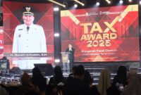 Foto: Wali Kota Makassar Munafri Arifuddin saat memberikan sambutan pada kegiatan Tax Award 2025 