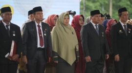 Foto: Aparatur Sipil Negara (ASN) lingkup Pemerintah Kota Makassar yang memperoleh penghargaan Satyalancana Karya Satya Tahun 2025