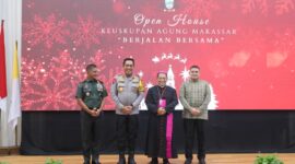 Foto: Wali Kota Makassar, Munafri Arifuddin bersama Kapolda Sulsel, Pangdam XIV Hasanuddin