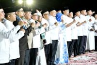 Foto: Wali Kota Makassar, Munafri Arifuddin dan Wakil Walikota Makassar Aliyah Mustika Ilham bersama Forkopimda Kota Makassar