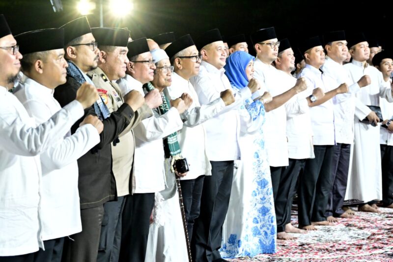 Foto: Wali Kota Makassar, Munafri Arifuddin dan Wakil Walikota Makassar Aliyah Mustika Ilham bersama Forkopimda Kota Makassar
