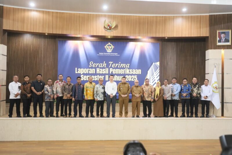 Foto: Wali Kota Makassar, Munafri Arifuddin pada kegiatan Serah Terima Laporan Hasil Pemeriksaan (LHP) Badan Pemeriksa Keuangan (BPK) Semester II Tahun Anggaran 2025.