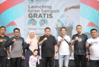 Foto: Wali Kota Makassar, Munafri Arifuddin dalam launching iuran sampah gratis 