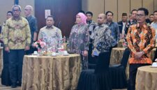 Foto: Wakil Wali Kota Makassar, Aliyah Mustika Ilham saat menghadiri Hari Ulang Tahun (HUT) ke-6 Jaringan Media Siber Indonesia (JMSI) 