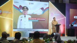 Foto: Wali Kota Makassar, Munafri Arifuddin saat memberikan sambutan sekaligus membuka kegiatan Rakor PAD yang digelar di Semarang