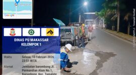 Foto: Perbaikan ruas jalan Metro Tanjung Bunga–Barombong