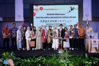 FotoL Wakil Wali Kota Makassar, Aliyah Mustika Ilham saat menghadiri Perayaan Hari Kelahiran Sri Baginda Kaisar Jepang