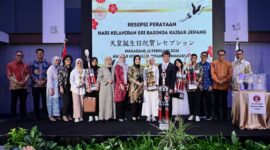 FotoL Wakil Wali Kota Makassar, Aliyah Mustika Ilham saat menghadiri Perayaan Hari Kelahiran Sri Baginda Kaisar Jepang