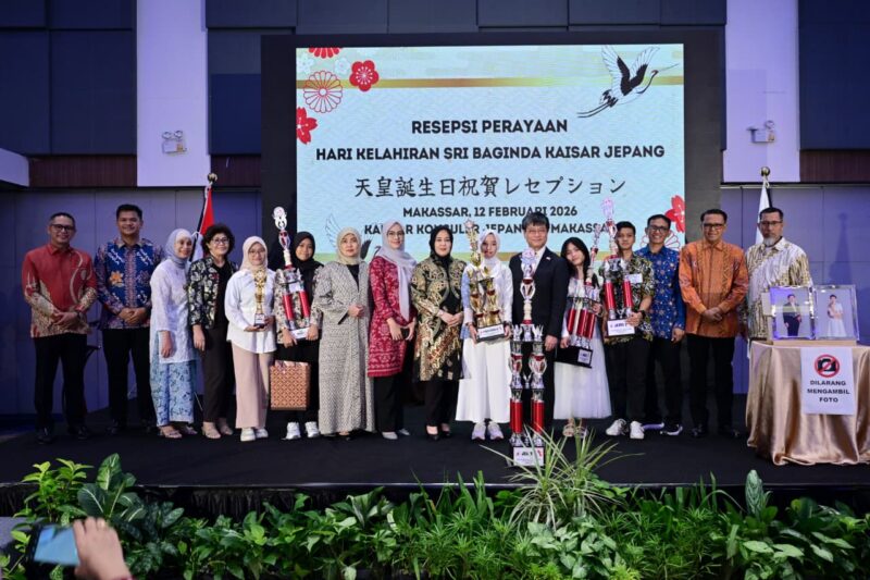 FotoL Wakil Wali Kota Makassar, Aliyah Mustika Ilham saat menghadiri Perayaan Hari Kelahiran Sri Baginda Kaisar Jepang