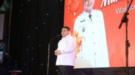 Foto: Wali Kota Makassar, Munafri Arifuddin saat menghadiri imlek Bersama Seluruh Warga Tionghoa Makassar