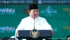 Foto: Presiden Prabowo Subianto menghadiri Mujahadah Kubro Satu Abad NU di Stadion Gajayana, Malang, Jawa Timur (Sumber: Sekretariat dan biro pers Presiden)