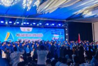 Prosesi pelantikan Fadel Taupan sebagai Ketua DPD I KNPI Sulawesi Selatan