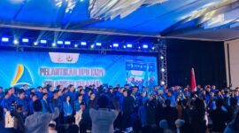 Prosesi pelantikan Fadel Taupan sebagai Ketua DPD I KNPI Sulawesi Selatan