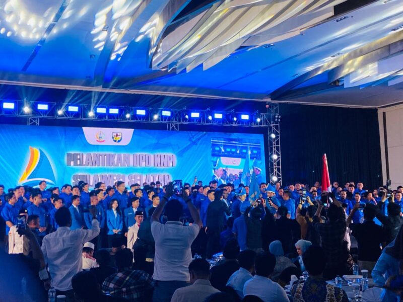 Prosesi pelantikan Fadel Taupan sebagai Ketua DPD I KNPI Sulawesi Selatan