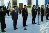 Proses pelantikan pejabat oleh Presiden Prabowo Subianto