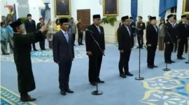 Proses pelantikan pejabat oleh Presiden Prabowo Subianto