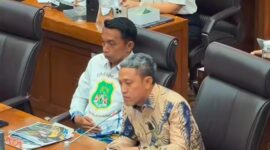 Bupati Jeneponto bersama Bupati Sidrap dalam audiensi di komisi XII DPR RI