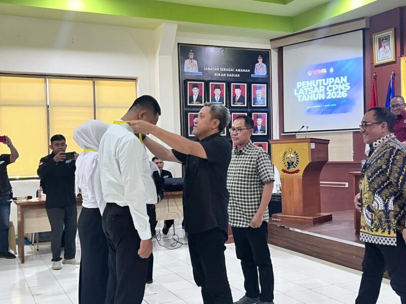 Bupati Jeneponto pada kegiatan penutupan Latsar CPNS Angkatan XII Tahun 2026