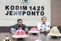 Bupati Jeneponto bersama Dandim 1425 Jeneponto