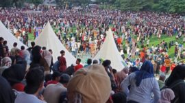 kondisi stadion mini Jeneponto pasca laga semifinal turnamen sepak bola Bupati Cup I Jeneponto 2026 antara Binamu FC dan Bontoramba FC