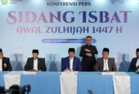 Konferensi pers Sidang Isbat penetapan awal Zulhijjah 1447 H (Pers Rilis Kemenag RI)